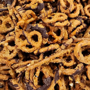 Dark Chocolate Toffee Pretzels